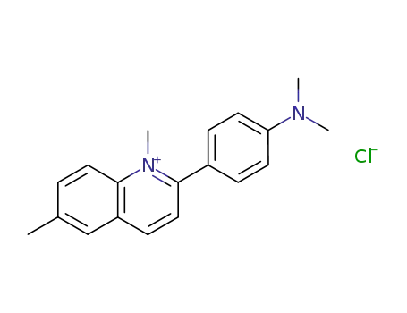Molecular Structure of 24220-18-6 (2-[4-(dimethylamino)phenyl]-1,6-dimethylquinolinium chloride)