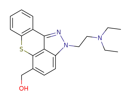 Molecular Structure of 24167-38-2 (2-[2-(Diethylamino)ethyl]-2H-[1]benzothiopyrano[4,3,2-cd]indazole-5-methanol)