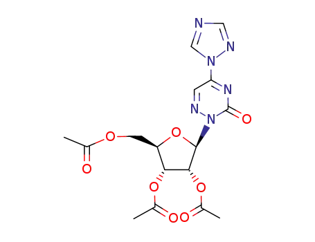 Acetic acid (2R,3R,4R,5R)-4-acetoxy-5-acetoxymethyl-2-(3-oxo-5-[1,2,4]triazol-1-yl-3H-[1,2,4]triazin-2-yl)-tetrahydro-furan-3-yl ester