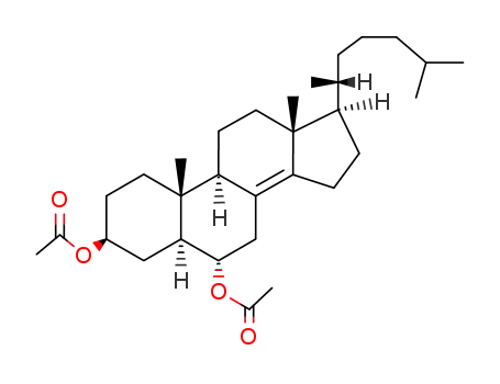 Molecular Structure of 2493-95-0 (cholest-8(14)-ene-3,6-diyl diacetate)