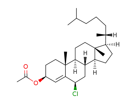 acetic acid-(6β-chloro-cholesten-(4)-yl-(3β)-ester)