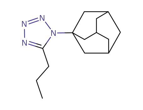 Molecular Structure of 24886-63-3 (5-propyl-1-(tricyclo[3.3.1.1~3,7~]dec-1-yl)-1H-tetrazole)