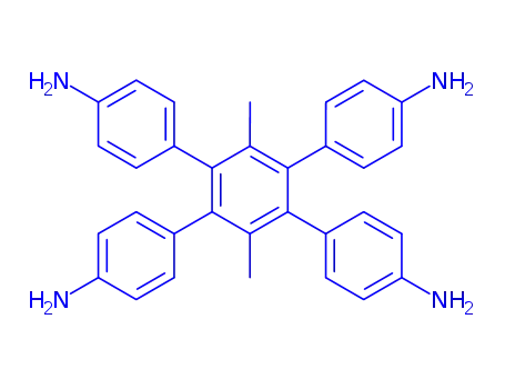 Molecular Structure of 2522079-79-2 (1,2,4,5-tetrakis-(4-aminophenyl)-3,6-dimethylbenzene)