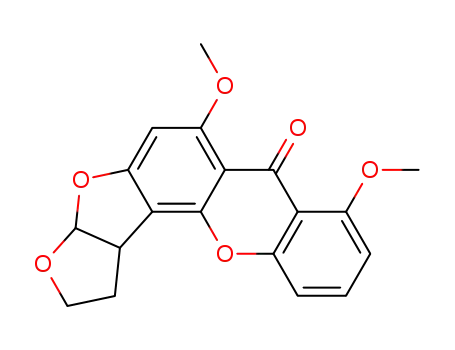 Molecular Structure of 21793-91-9 (6,8-dimethoxy-1,2,3a,12c-tetrahydrofuro[2,3-c]furoxanth-7-one)