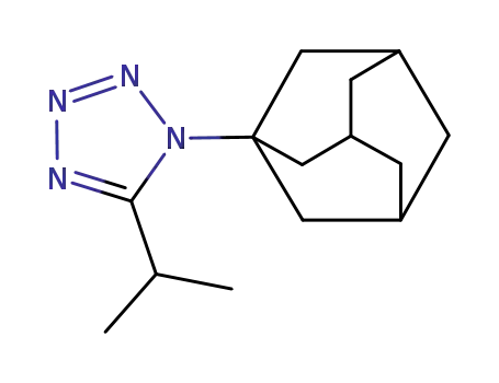 Molecular Structure of 24886-64-4 (5-(propan-2-yl)-1-(tricyclo[3.3.1.1~3,7~]dec-1-yl)-1H-tetrazole)