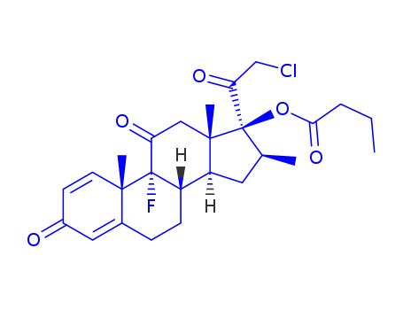 Pregna-1,4-diene-3,11,20-trione,21-chloro-9-fluoro-16-methyl-17-(1-oxobutoxy)-, (16b)-