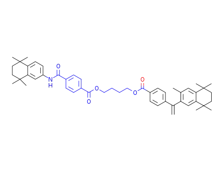 4-(4-(1-(3,5,5,8,8-pentamethyl-5,6,7,8-tetrahydronaphthalen-2-yl)vinyl)benzoyloxy)butyl 4-(5,5,8,8-tetramethyl-5,6,7,8-tetrahydronaphthalen-2-ylcarbamoyl)benzoate