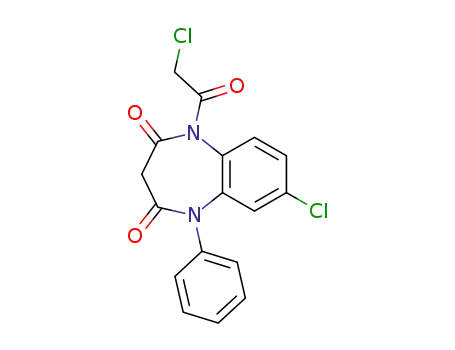 Molecular Structure of 24863-09-0 (7-chloro-1-(chloroacetyl)-5-phenyl-1H-1,5-benzodiazepine-2,4(3H,5H)-dione)