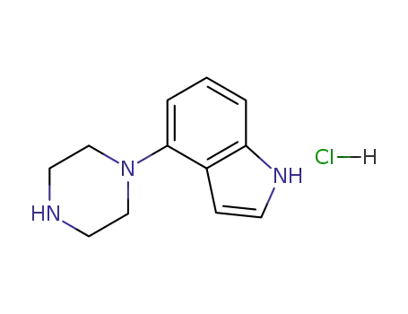 Molecular Structure of 255714-24-0 (4-(1-Piperazinyl)-1H-indole dihydrochloride)