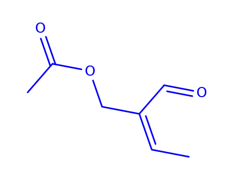 Molecular Structure of 25016-79-9 (2-formylbut-2-enyl acetate)