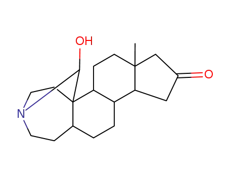 Molecular Structure of 3148-28-5 (19-Hydroxy-3-aza-3β,19-cyclo-A-homo-5β-androstan-16-one)
