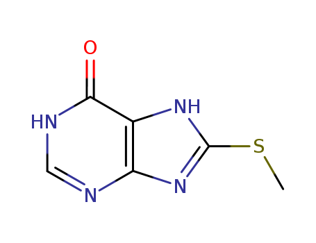 6H-Purin-6-one,1,9-dihydro-8-(methylthio)- cas  59008-14-9