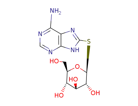 Molecular Structure of 25253-77-4 (6-amino-5H-purin-8-yl 1-thiohexopyranoside)