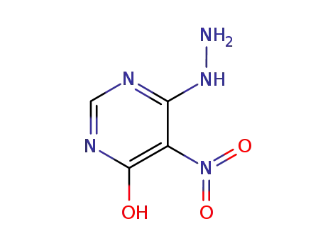 Molecular Structure of 3137-55-1 (6-hydrazino-5-nitropyrimidin-4(1H)-one)
