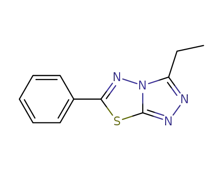 Molecular Structure of 24852-22-0 (3-ethyl-6-phenyl[1,2,4]triazolo[3,4-b][1,3,4]thiadiazole)