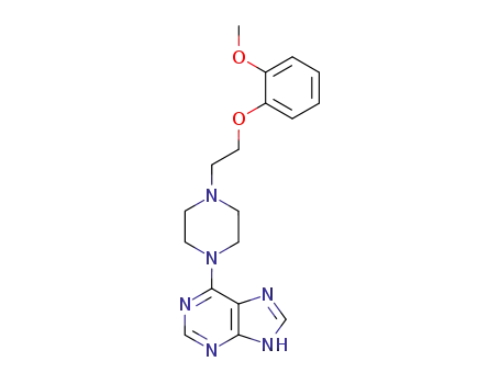 Molecular Structure of 24926-58-7 (6-[4-[2-(o-Methoxyphenoxy)ethyl]-1-piperazinyl]-9H-purine)