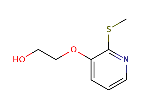 Molecular Structure of 313657-88-4 (Ethanol, 2-[[2-(methylthio)-3-pyridinyl]oxy]- (9CI))