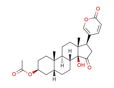 Molecular Structure of 31444-12-9 (3β-(Acetyloxy)-14-hydroxy-15-oxo-5β-bufa-20,22-dienolide)