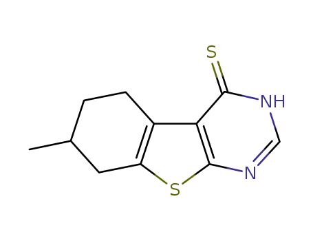 Molecular Structure of 314260-78-1 (7-METHYL-5,6,7,8-TETRAHYDRO-BENZO[4,5]THIENO[2,3-D]PYRIMIDINE-4-THIOL)