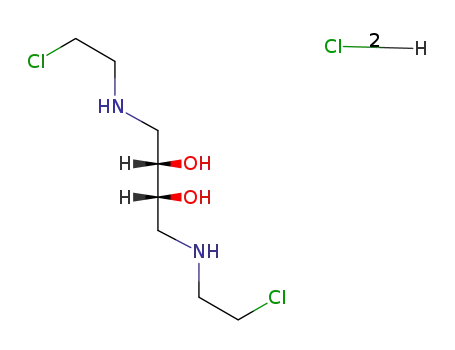 Molecular Structure of 24885-81-2 (1,4-bis[(2-chloroethyl)amino]butane-2,3-diol)