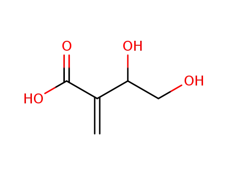Molecular Structure of 24923-78-2 (3,4-Dihydroxy-2-methylenebutyric acid)