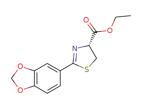 ethyl (1R)-4-(benzo[3,4-d]1,3-dioxolan-5-yl)-3,5-thiazolinecarboxylate