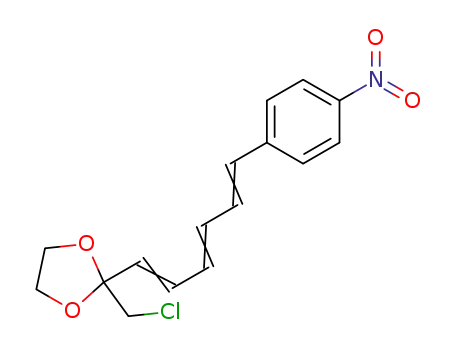 Molecular Structure of 2499-46-9 (2-(chloromethyl)-2-[6-(4-nitrophenyl)hexa-1,3,5-trien-1-yl]-1,3-dioxolane)