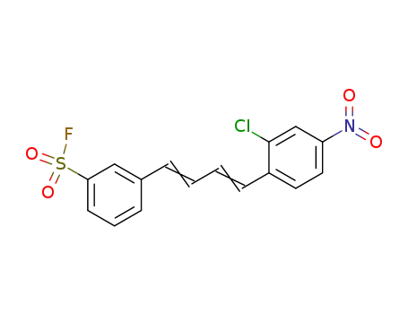 Molecular Structure of 31368-27-1 (3-[4-(2-chloro-4-nitrophenyl)buta-1,3-dien-1-yl]benzenesulfonyl fluoride)