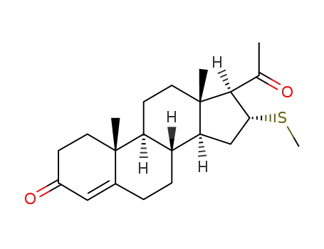Molecular Structure of 3136-93-4 (16A-(METHYLTHIO)PROGESTERONE)