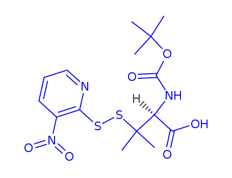 Molecular Structure of 250375-03-2 (BOC-PEN(NPYS)-OH)