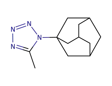 Molecular Structure of 24886-62-2 (5-methyl-1-(tricyclo[3.3.1.1~3,7~]dec-1-yl)-1H-tetrazole)