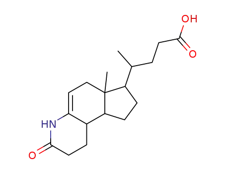 Molecular Structure of 24967-10-0 (4-(decahydromethyl-3-oxo-1H-cyclopentaquinolinyl)valeric acid)