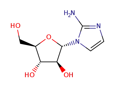 Molecular Structure of 250693-28-8 (1H-Imidazol-2-amine, 1-alpha-D-arabinofuranosyl- (9CI))