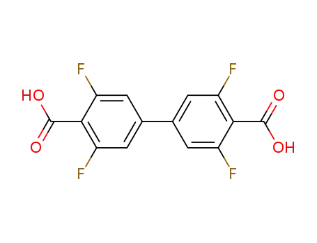Molecular Structure of 31381-91-6 (3,3',5,5'-tetrafluorobiphenyl-4,4'-dicarboxylic acid)