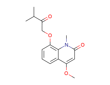 2(1H)-Quinolinone,4-methoxy-1-methyl-8-(3-methyl-2-oxobutoxy)-