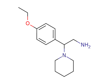 Molecular Structure of 31466-52-1 (2-(4-ETHOXY-PHENYL)-2-PIPERIDIN-1-YL-ETHYLAMINE)