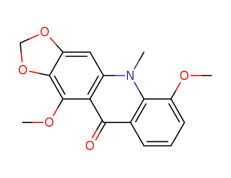 1,3-Dioxolo[4,5-b]acridin-10(5H)-one,6,11-dimethoxy-5-methyl-