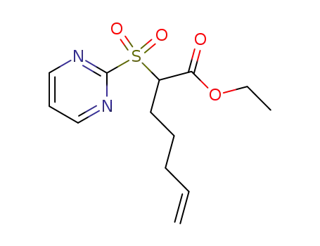 ethyl 2-(pyrimidin-2-ylsulfonyl)hept-6-enoate