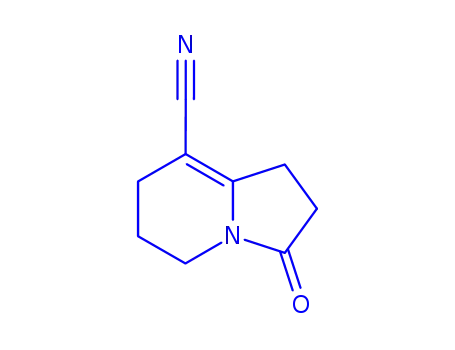 Molecular Structure of 251986-10-4 (8-Indolizinecarbonitrile,1,2,3,5,6,7-hexahydro-3-oxo-(9CI))