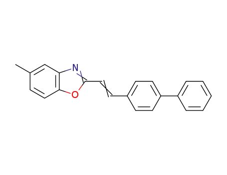 Molecular Structure of 2492-03-7 ((E)-2-(4-Phenylstyryl)-5-methylbenzoxazole)