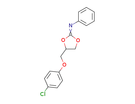 Molecular Structure of 120235-64-5 (4-chlorophenoxymethyl-2-(N-phenylimino)-1,3-dioxolane)