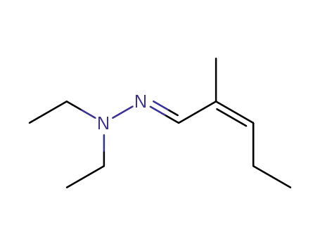 Molecular Structure of 25186-09-8 (2-Methyl-2-pentenal diethyl hydrazone)