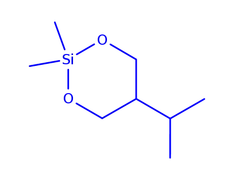 Molecular Structure of 250598-32-4 (1,3-Dioxa-2-silacyclohexane,2,2-dimethyl-5-(1-methylethyl)-(9CI))