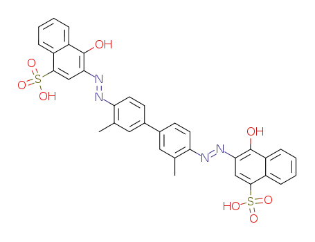 4-hydroxy-3-[4-[4-[(1-hydroxy-4-sulfo-2-naphthyl)azo]-3-methyl-phenyl]-2-methyl-phenyl]azo-naphthalene-1-sulfonic acid
