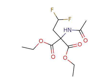 Molecular Structure of 252357-31-6 (2-ACETYLAMINO-2-(2,2-DIFLUORO-ETHYL)-MALONIC ACID DIETHYL ESTER)