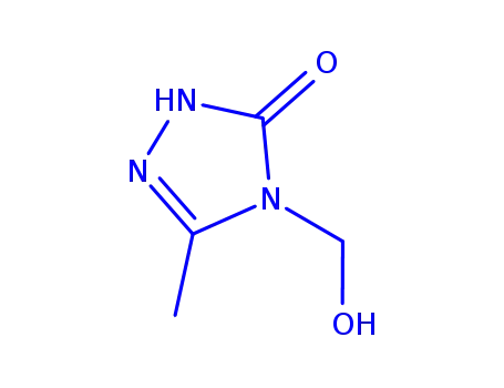 Molecular Structure of 251451-27-1 (3H-1,2,4-Triazol-3-one, 2,4-dihydro-4-(hydroxymethyl)-5-methyl- (9CI))