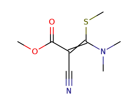 Molecular Structure of 25241-08-1 (methyl 2-cyano-3-(dimethylamino)-3-(methylsulfanyl)prop-2-enoate)