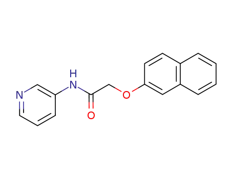 Molecular Structure of 25288-52-2 (2-(naphthalen-2-yloxy)-N-(pyridin-3-yl)acetamide)
