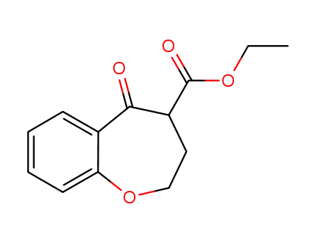 Molecular Structure of 251554-29-7 (4-Ethoxycarbonyl-3,4-dihydro-2H-benzo[b]oxepin-5-one)