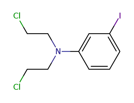 Molecular Structure of 24813-14-7 (N,N-bis(2-chloroethyl)-3-iodoaniline)